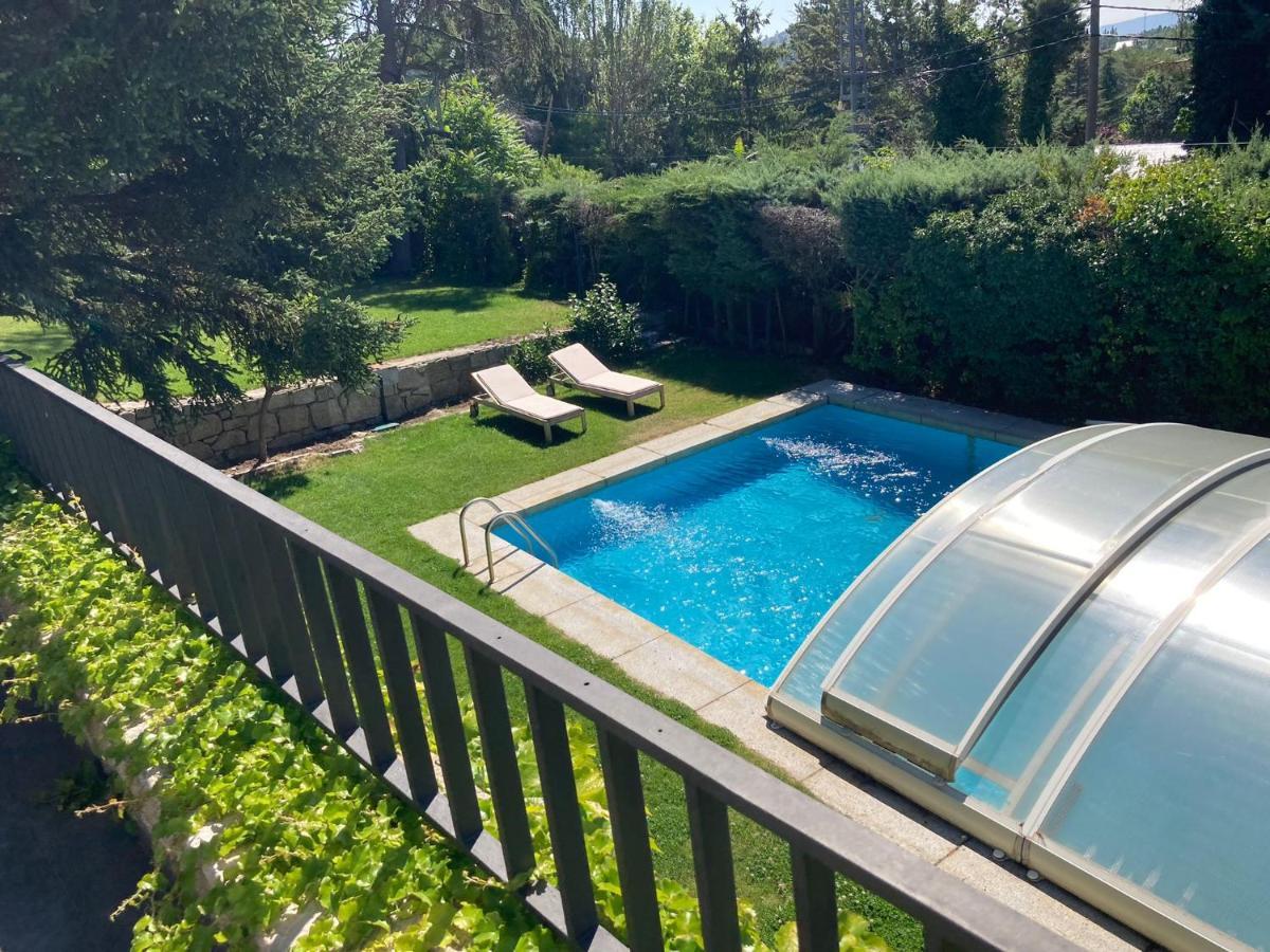 Los Cedros, Gran Chalet Con Piscina Y Apartamento En 纳瓦塞拉达 外观 照片